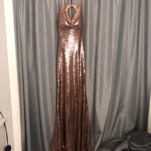Rose gold prom dress